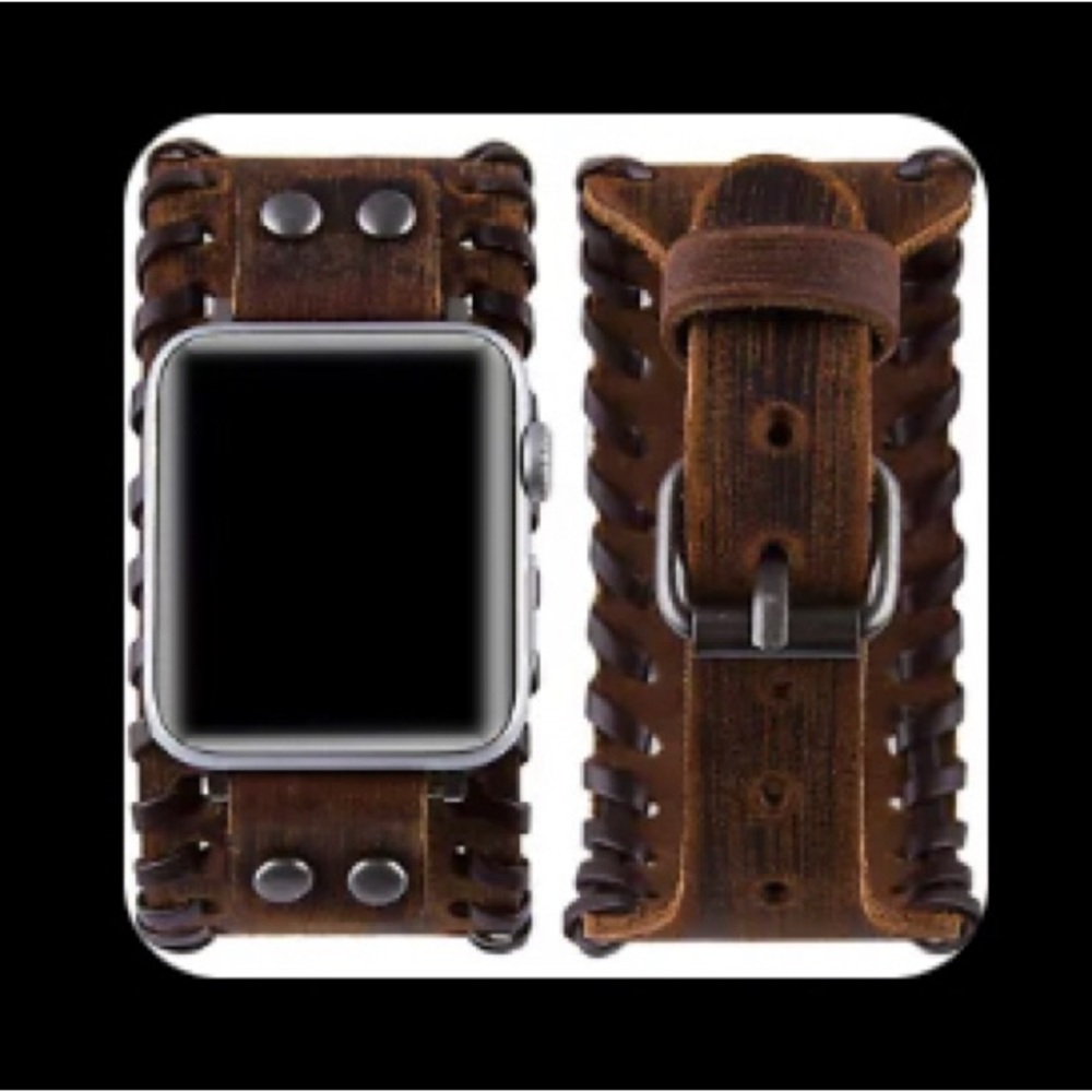 NWOT Apple Watch SE Series Nordic Viking Leather Wristband 40mm
